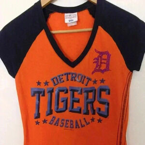 MLB Detroit Tigers Women Orange Multi-Color Medium